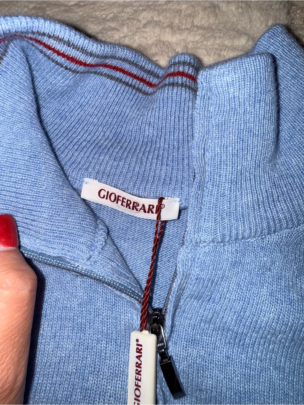 Men's Soft Blue Turtleneck Sweater